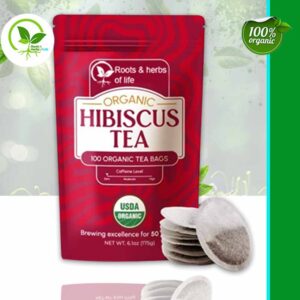 HIBISCUS FLOWER TEA BAGS ORGANIC - 100 CT