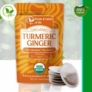 TURMERIC GINGER TEA BAGS ORGANIC - 20 CT