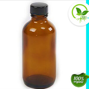 4 OZ AMBER BOTTLE W/LID 12/CS