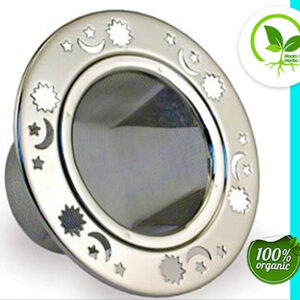 TEA STRAINER CELESTIAL s/s 3.75"D X 2"H